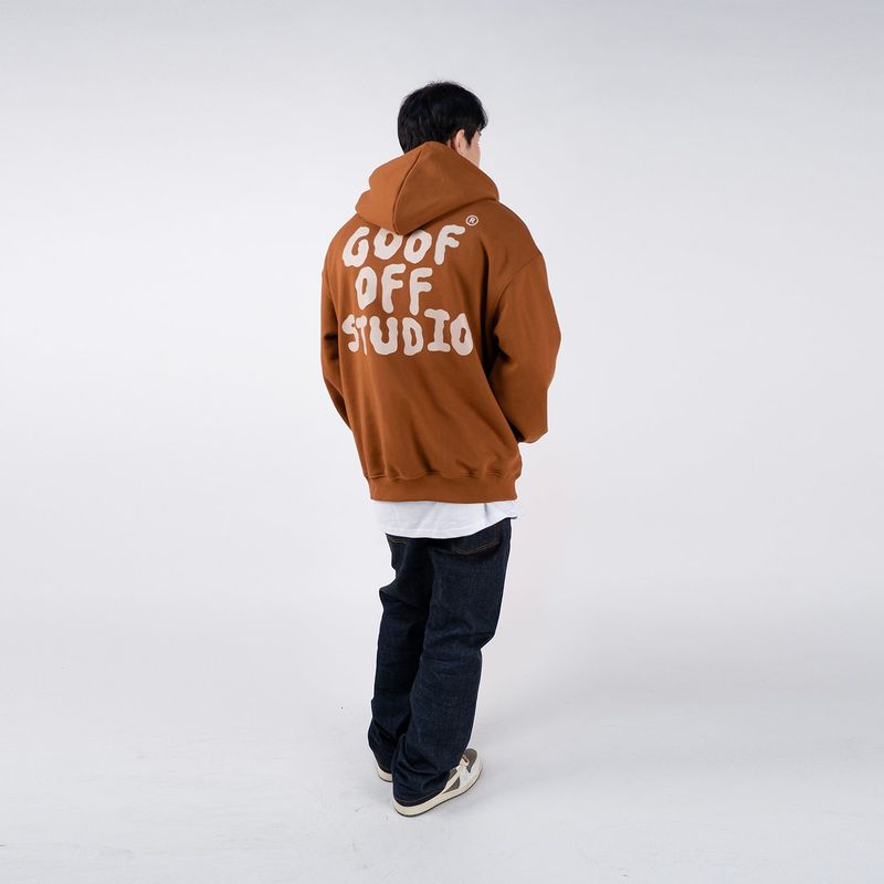GOOFOFF MAIN LOGO HOODIE - ( Brown )