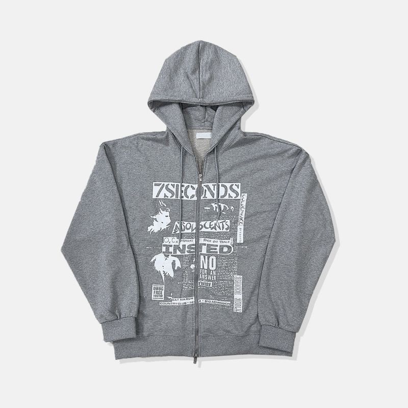 Second Oversized Fit Hoodie Zip-Up