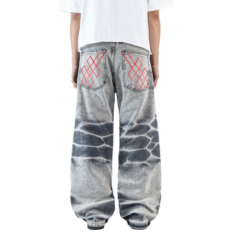 H1 Baggy Tri Biker - Acid Grey - Celana Jeans
