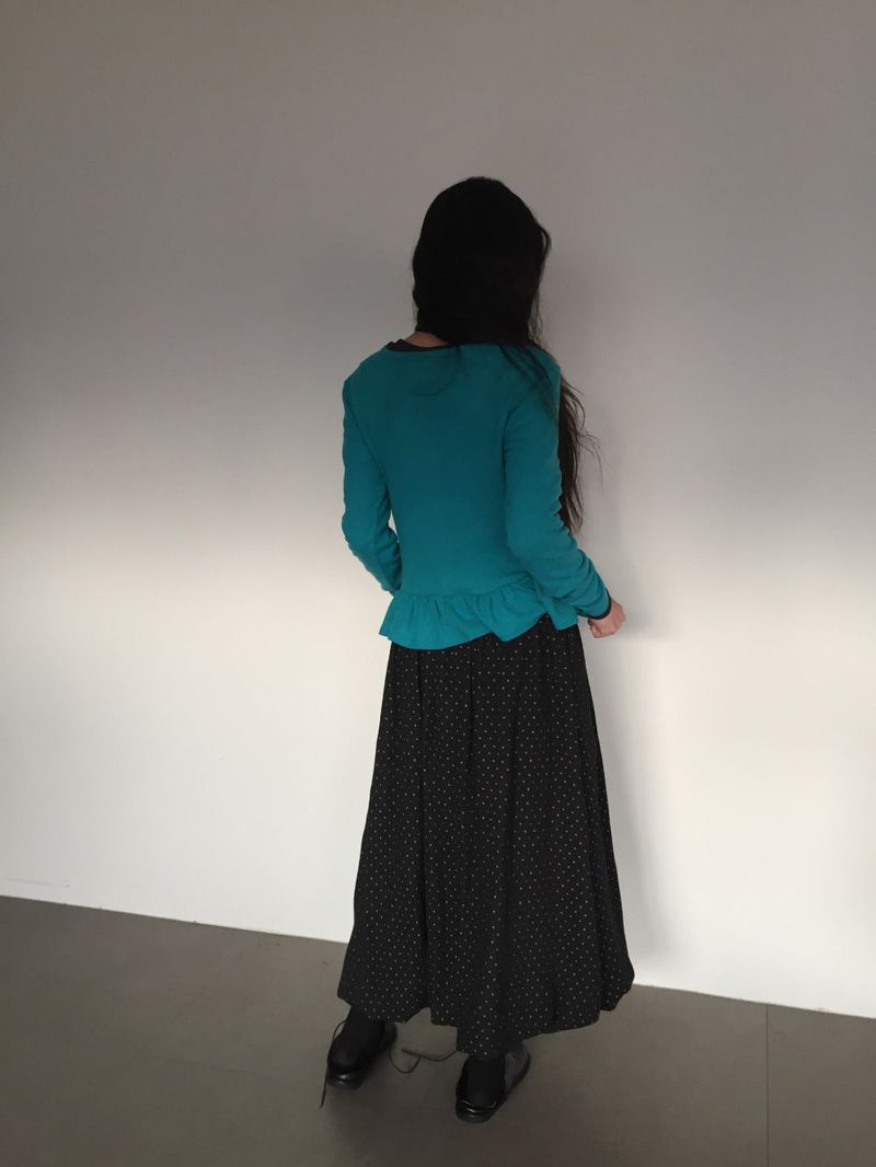 Wool Dot Balloon Skirt (2Colors)
