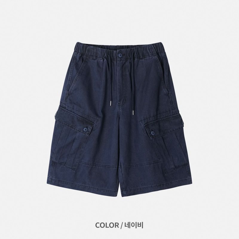 Washed Cargo Bermuda Pants (4color)