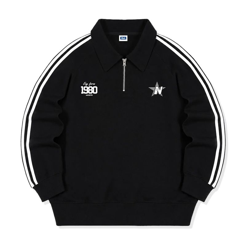 1980 star track collar half zip-up (2color)