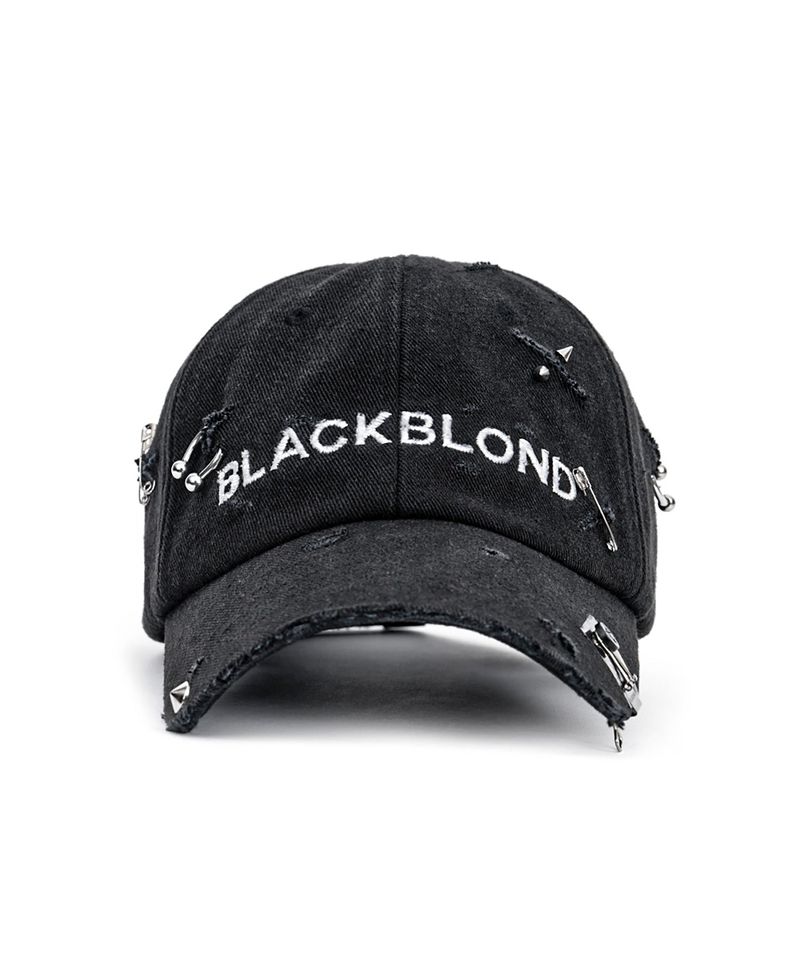 BLACKBLOND（ブラックブロンド）の「BBD  リップドピアスカスタムデニムキャップ（帽子）」