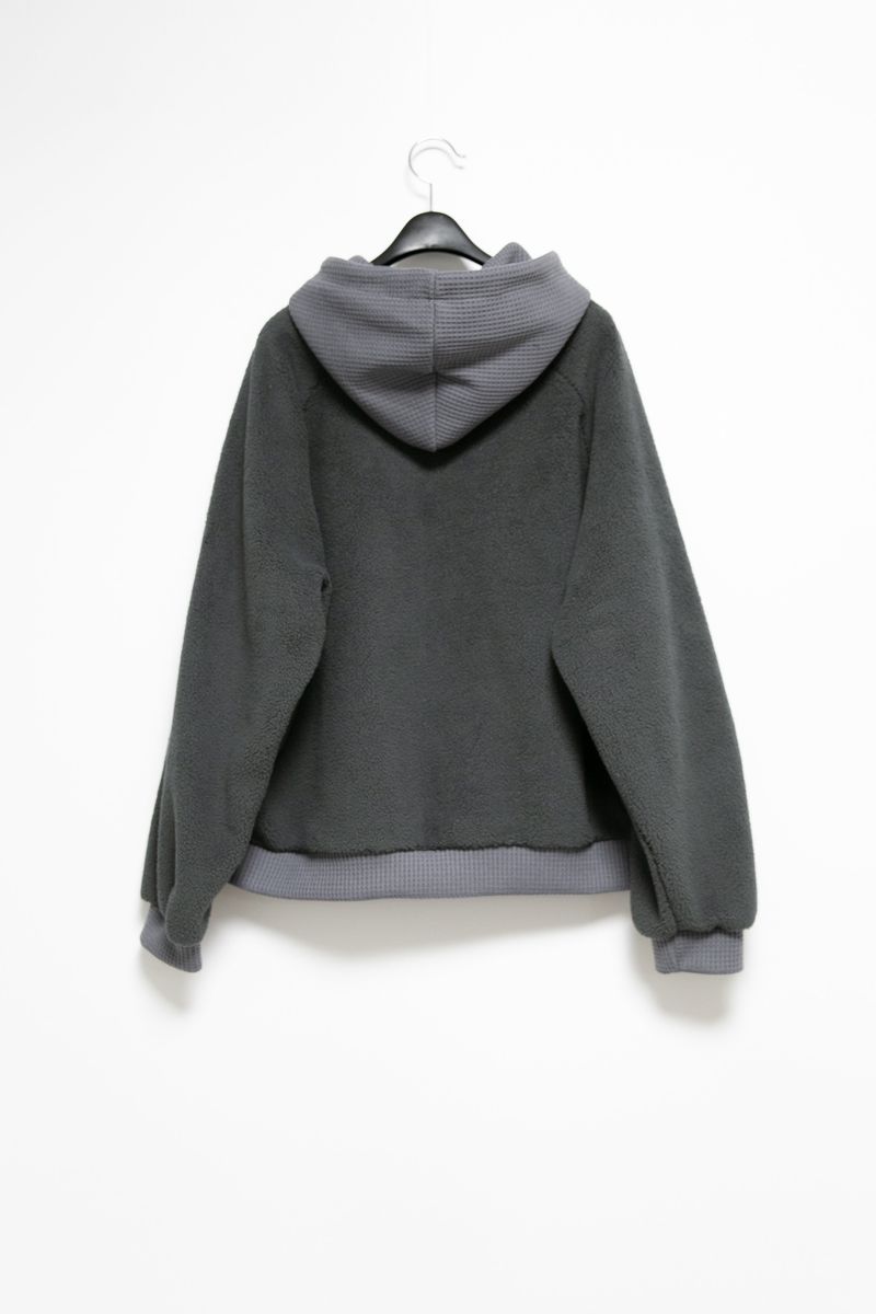 waffle pocket dumble hood jumper(2colors)