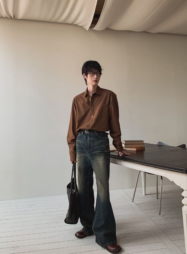 ノッキングクラシックロングスリーブシャツ