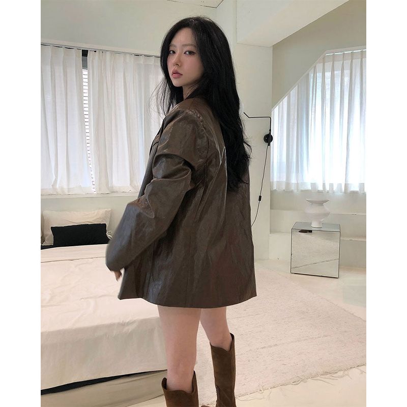 Over Leather Jacket