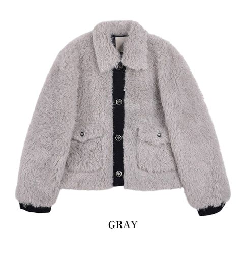 Superior tweed fur jacket