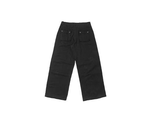 Nako String Pintuck Pocket Washing Wide Pants