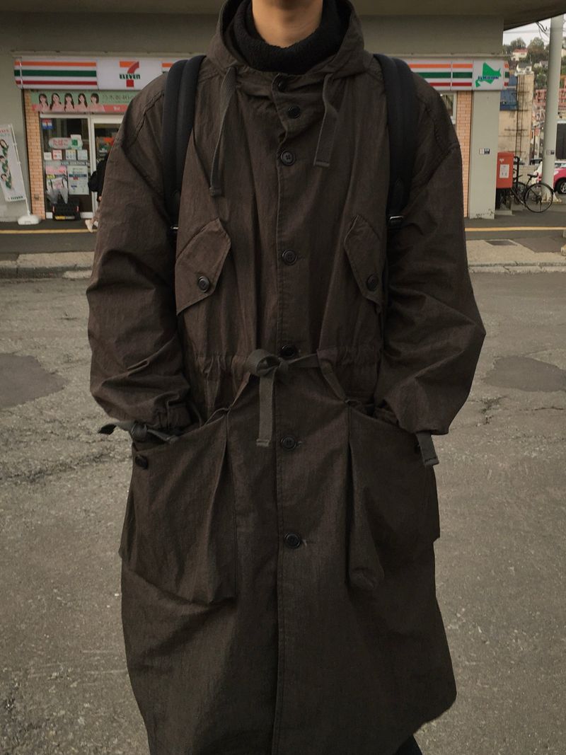 Fine Over Long Hooded Jacket 3C