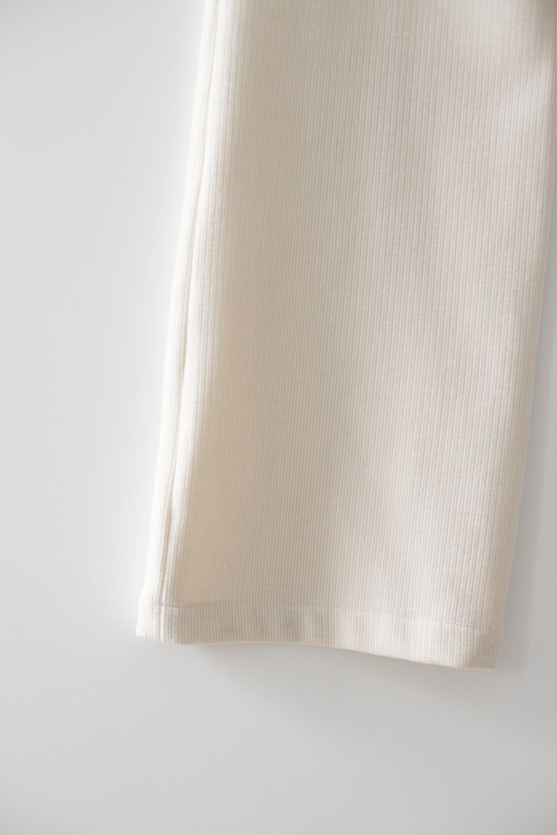Corduroy boots cut pants (Ivory)