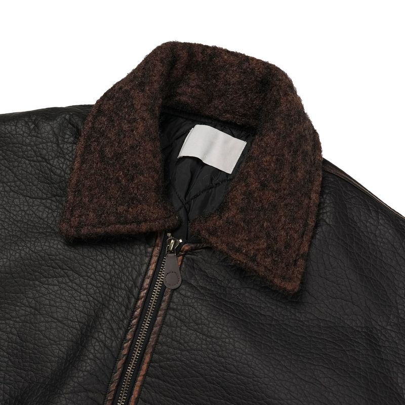 ALL Coyote Sealing Leather Bomber Jacket (2 colors)