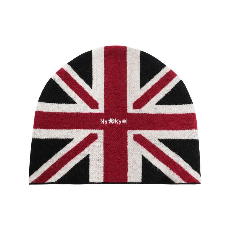 NyDkyel（ニデキエル）の「NyDkyel™ Union Jack knitted embroidery logo cold hat（Hats）」