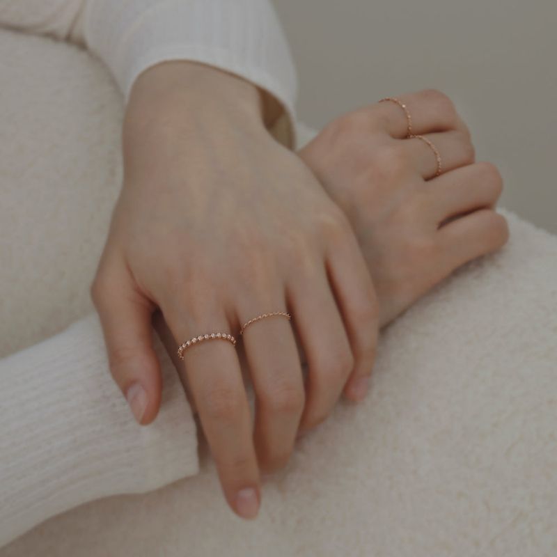 14K gold ball ring