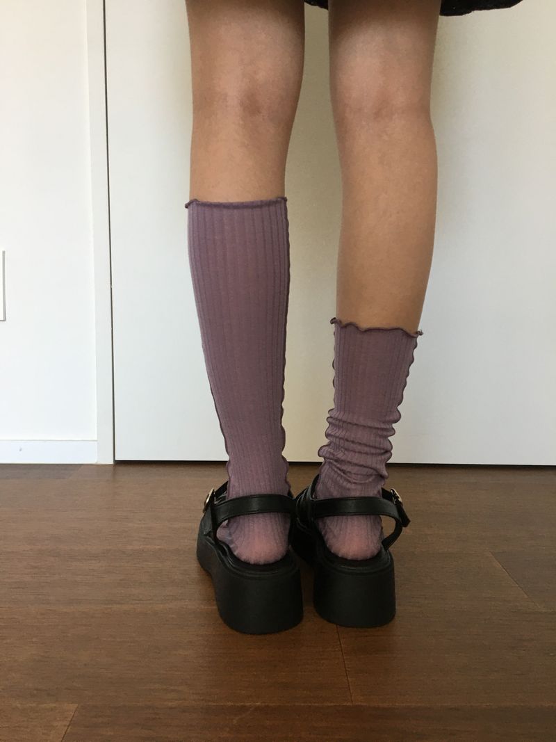 Popping Tencel Knee Socks (4color)