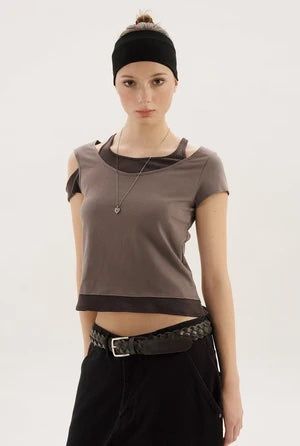 threetimes（スリータイムズ）の「Slit layered top（Tops）」
