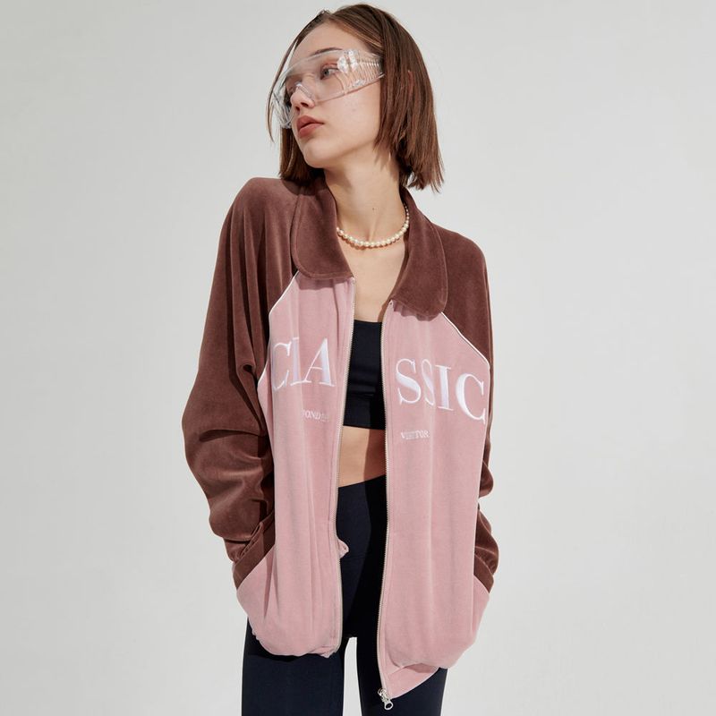 wonder visitor（ワンダービジター）の「Classic velour Zip-up [Pink]（Jackets/Outerwear）」