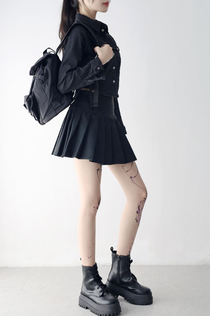 Hell Butterfly Tattoo Stockings