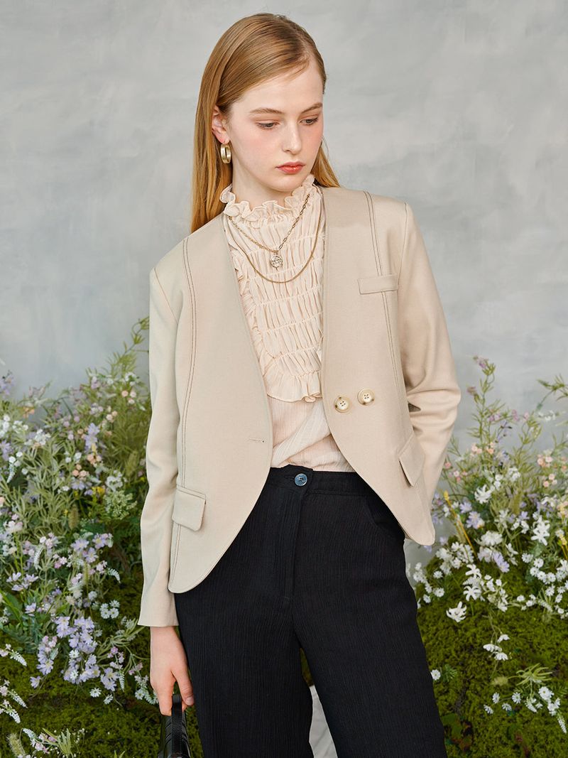 Frill Smocks blouse