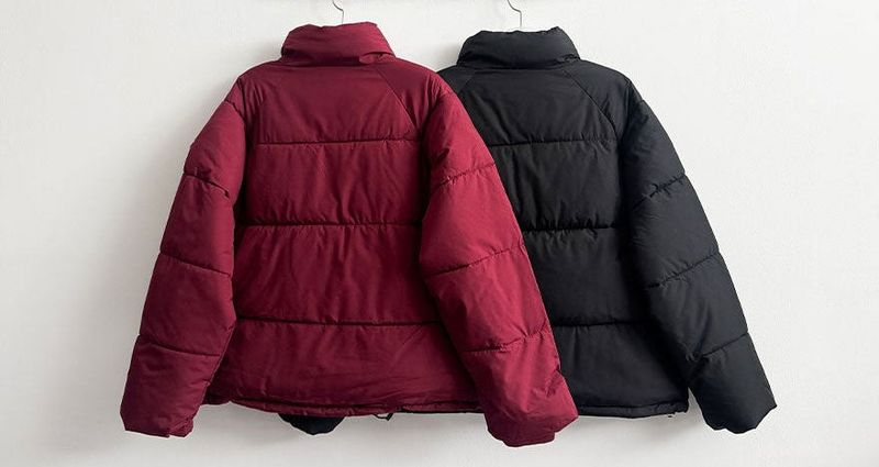  Ringf pocket zipper high neck padded jumper