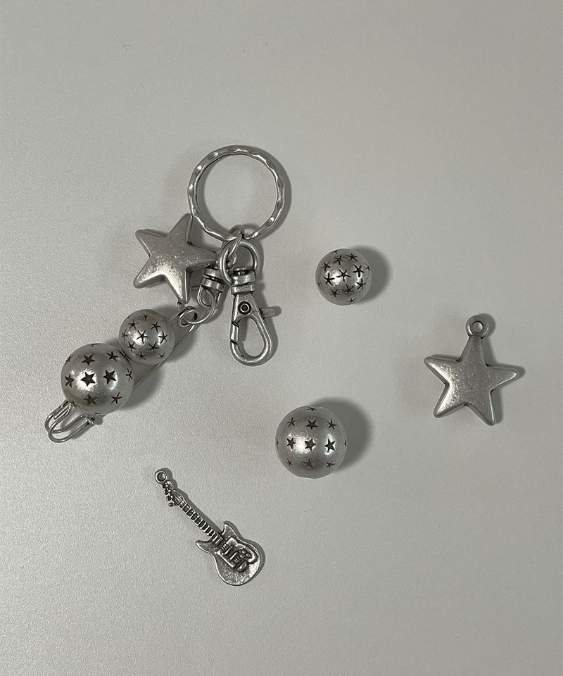three star clip keyring