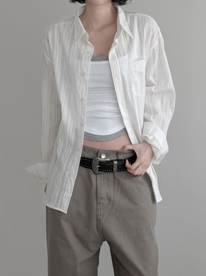 mnem（ムネム）の「Rave Summer Net Shirt（Tops）」