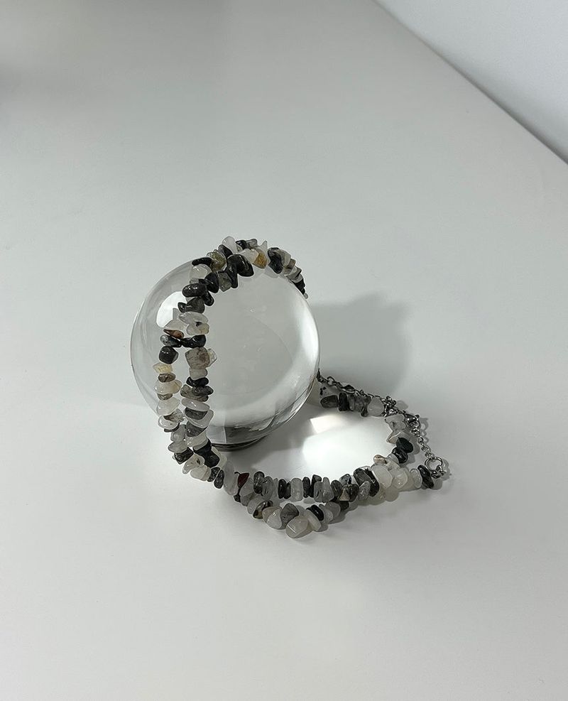 E.O stone necklace