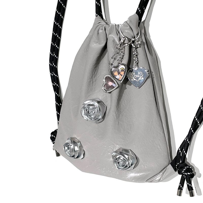 Silver Rose Gym Sack [Gray]