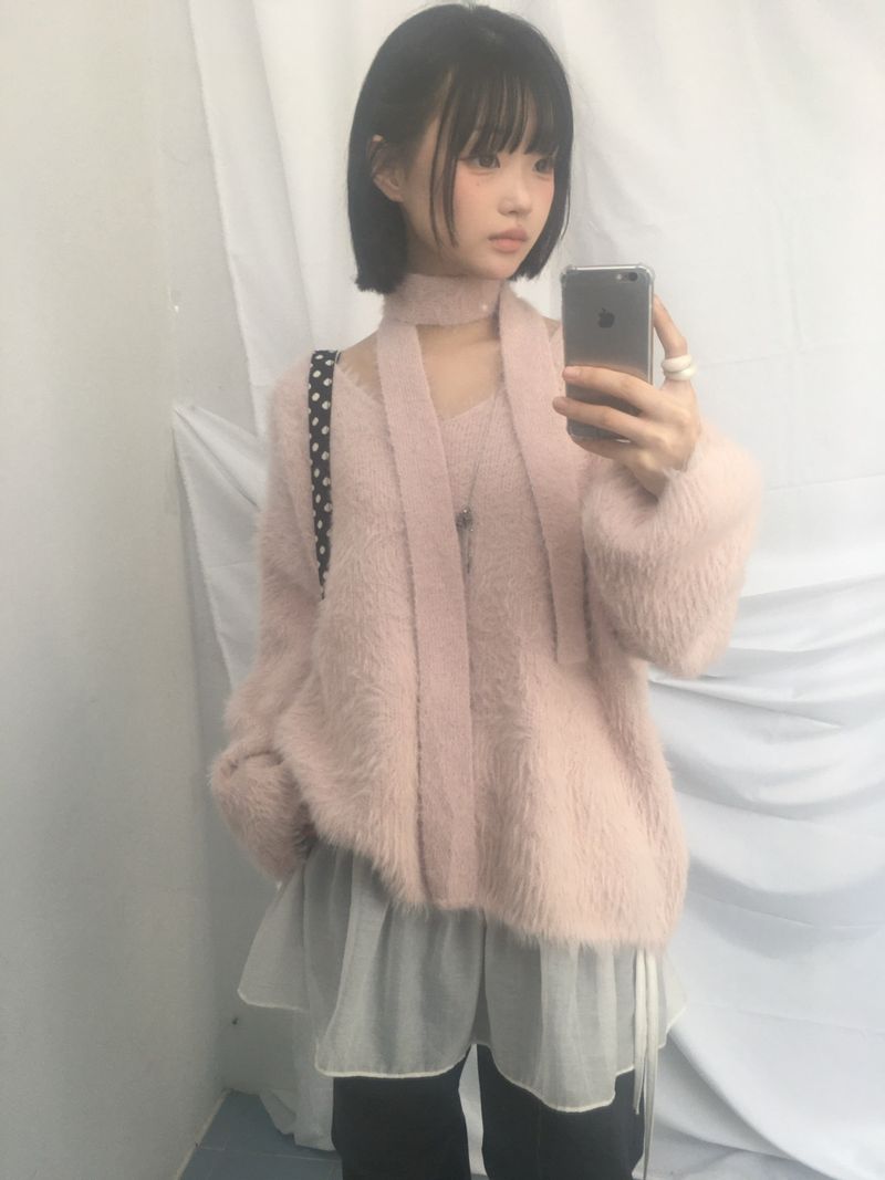 Love N Hairy muffler knitwear