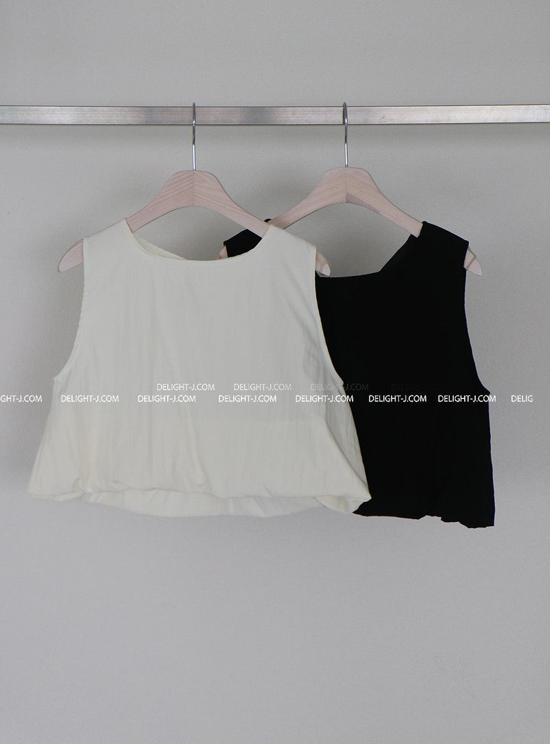 Pumpkin Balloon Sleeveless Blouse