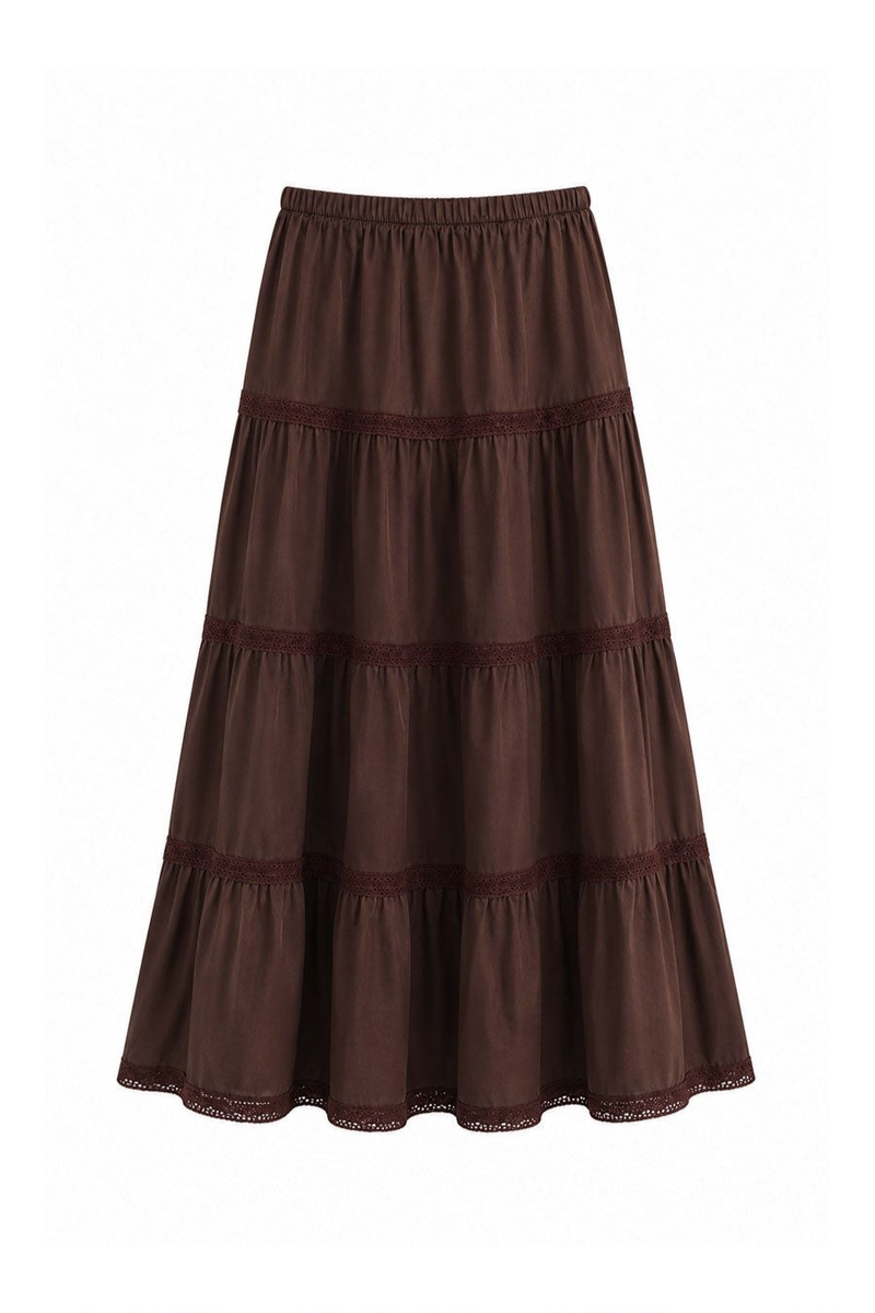 RUSTIC ROMANCE TIERED MAXI SKIRT