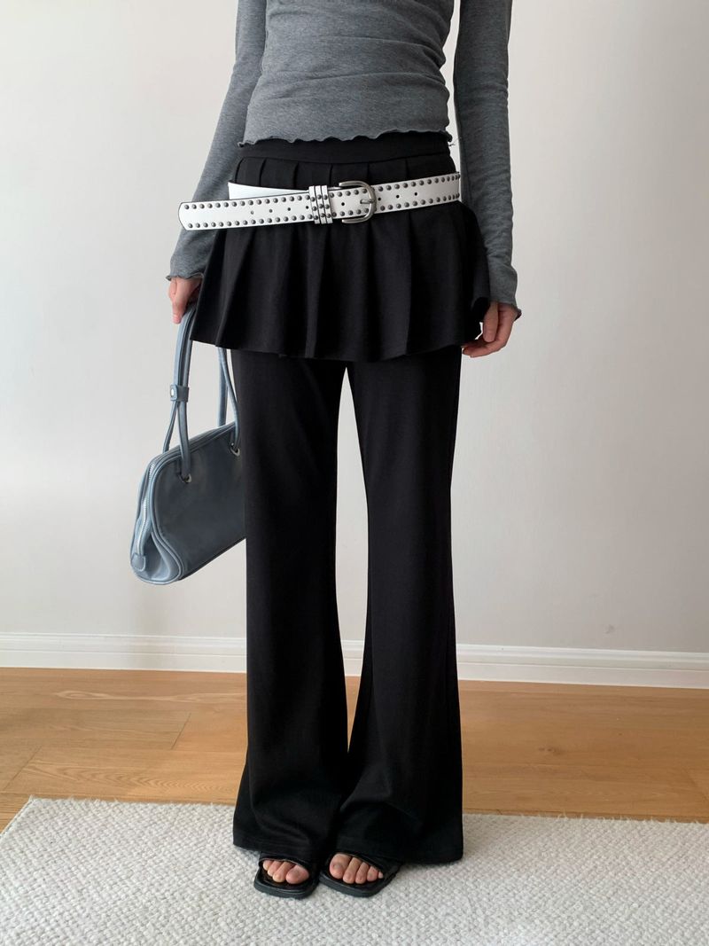 dereborujo（ドレボルゾー）の「Pleated Skirt Stretch Long Pants（Pants）」