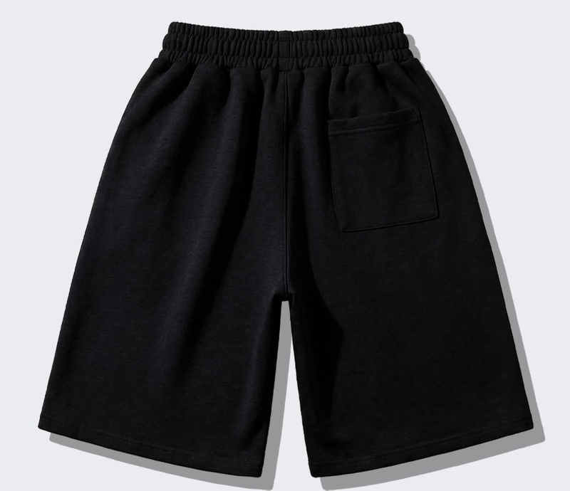 Balloon Curved Sweat Bermuda Pants Black Horse