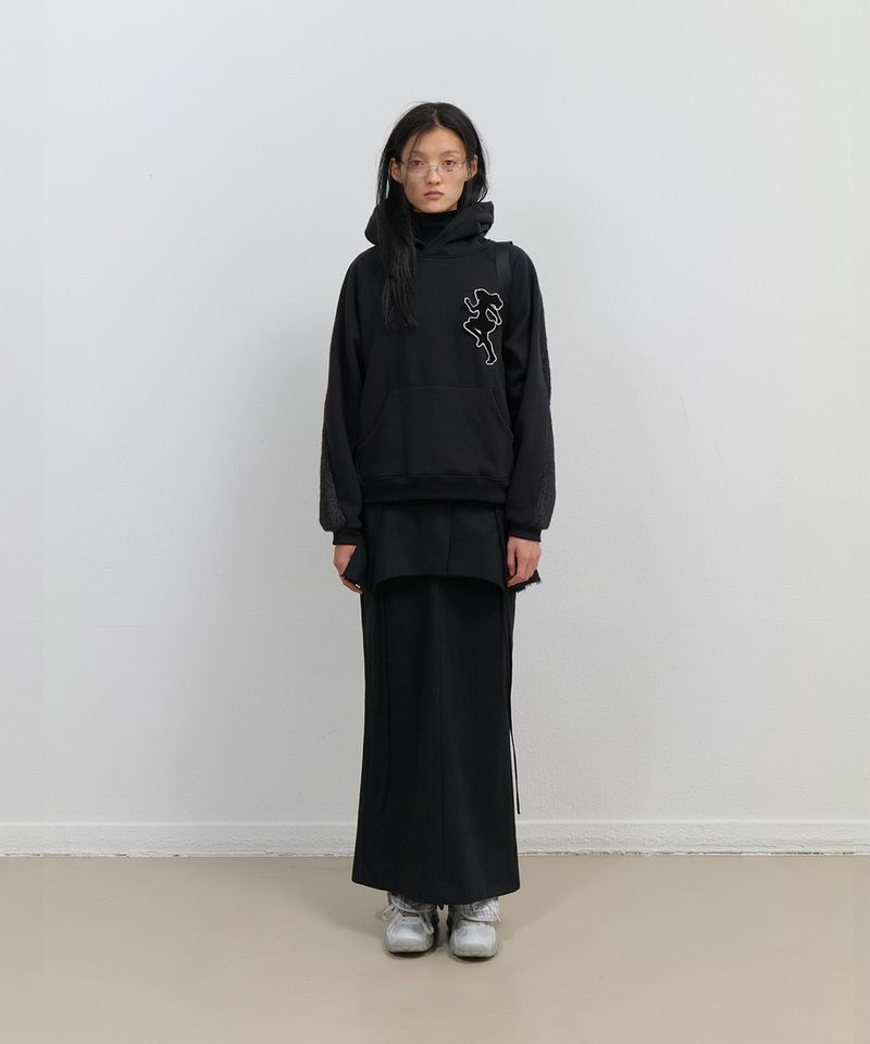 ojos（オホス）の「Knit Back Hoodie / Black（Tops）」