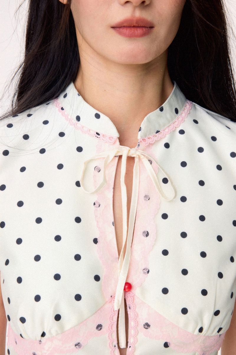 Sweetheart Cheongsam Top (White)