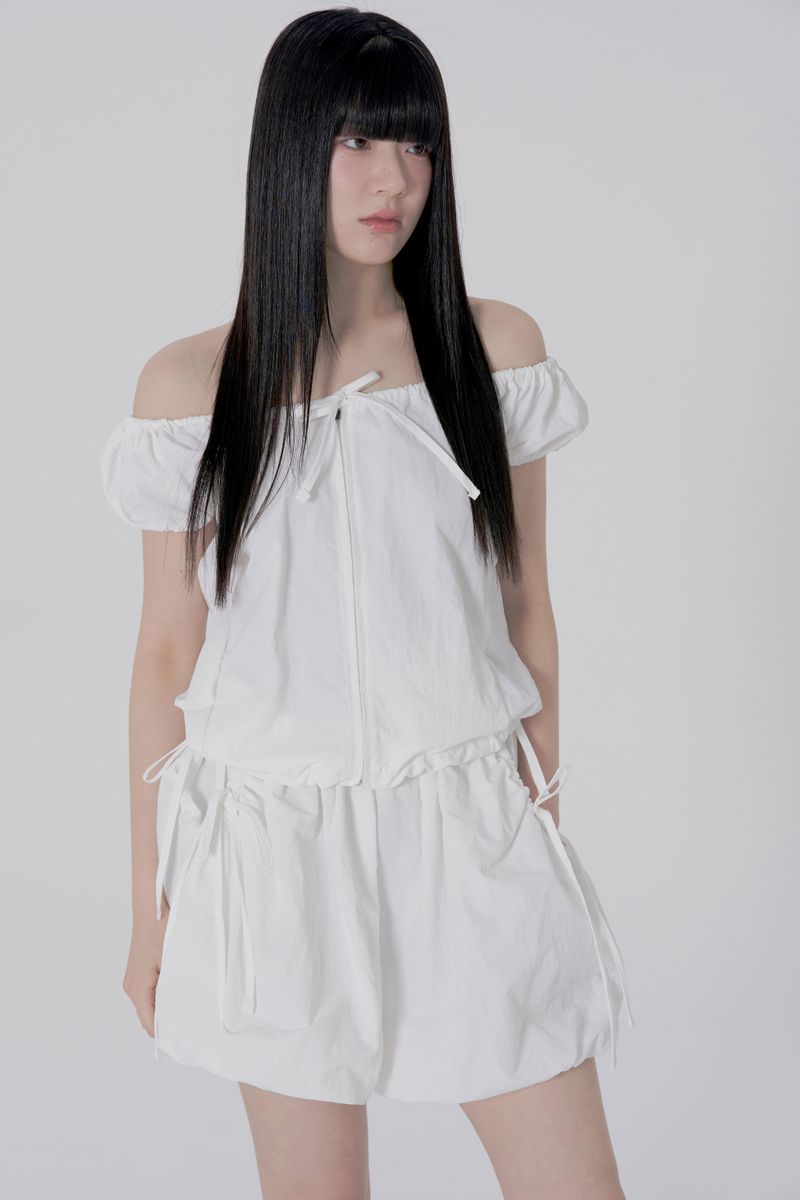 VOLUME NYLON WINDBREAKER - WHITE