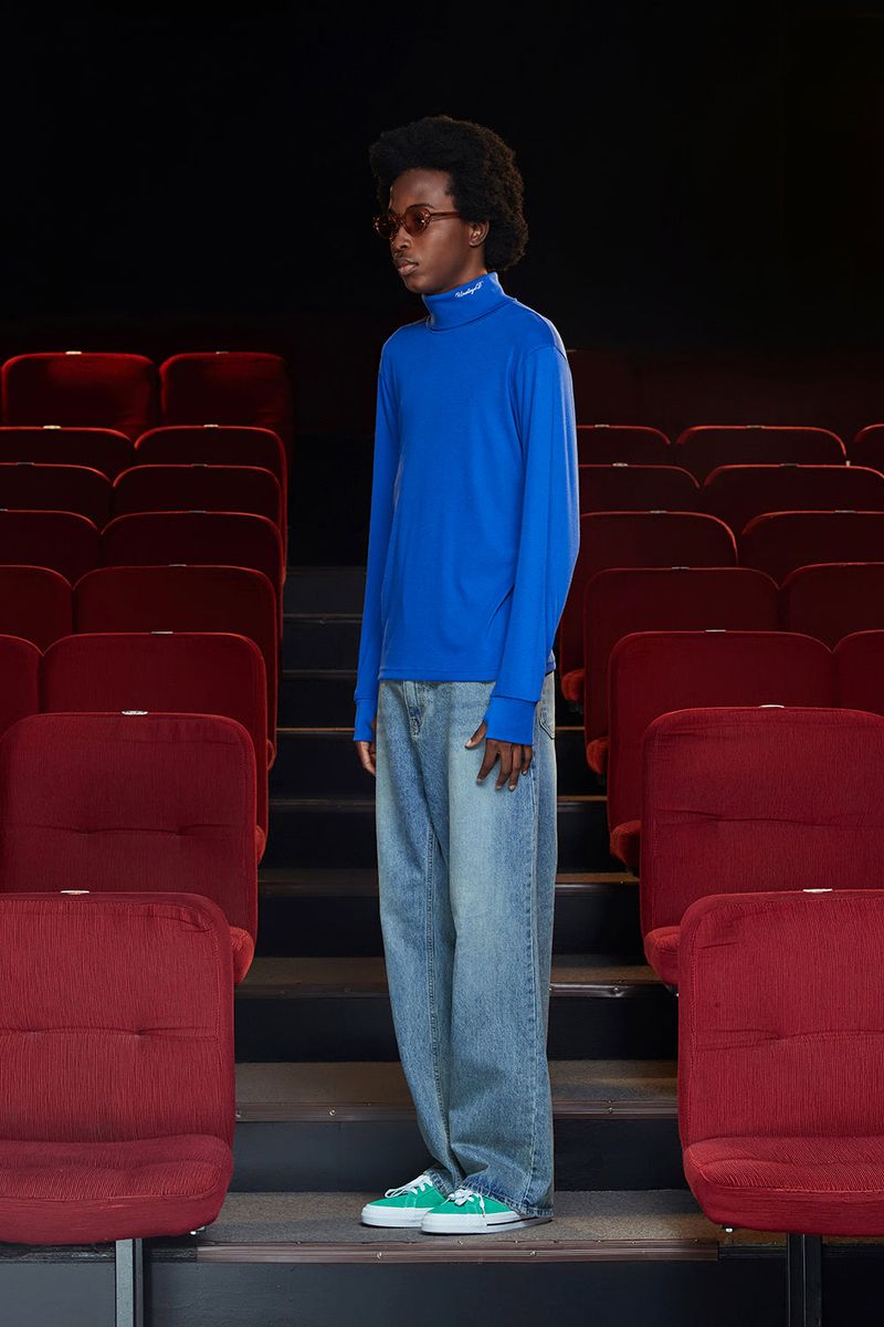 TURTLENECK KNIT T SHIRT / BLUE