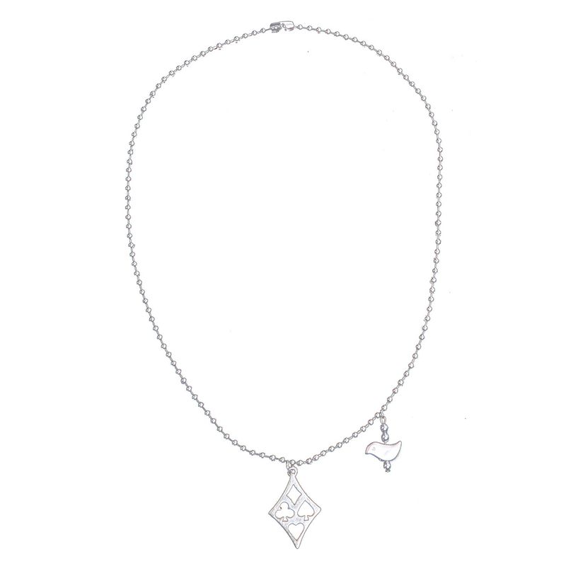 diamond&bird necklace