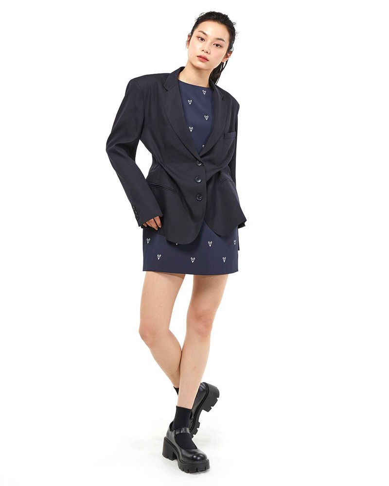 DOZI - Pinched Tailored Jacket _ Navy