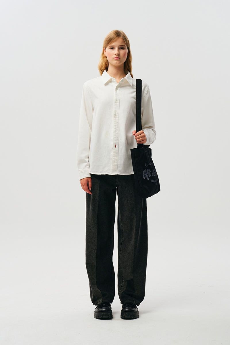 CHERRY WASHING DENIM PANTS [BLACK]