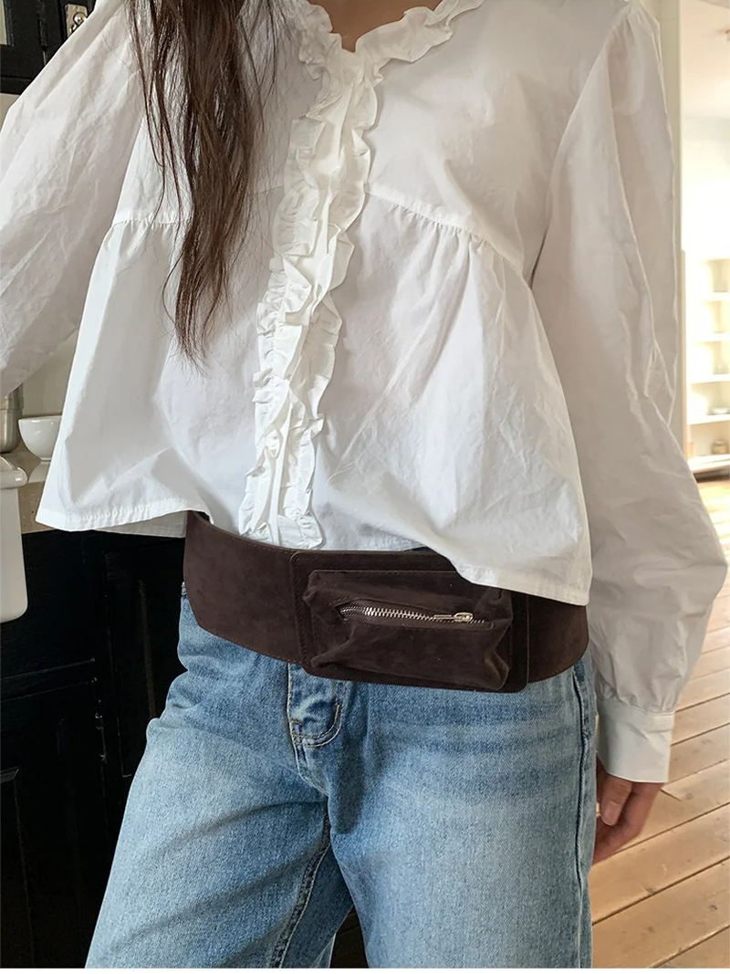 SUEDE POCKET BELT BAG (2C)