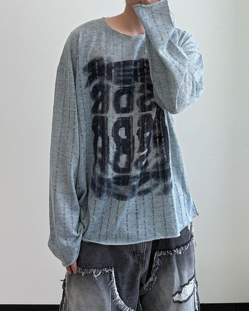 Lunera Painting See-through Knit