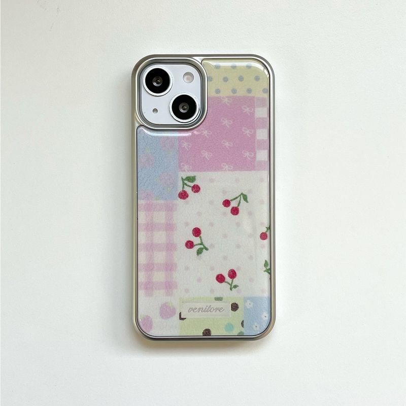 [MADE][Glass Silver Bumper Case]  Knit Patchwork Case ⋆ patch