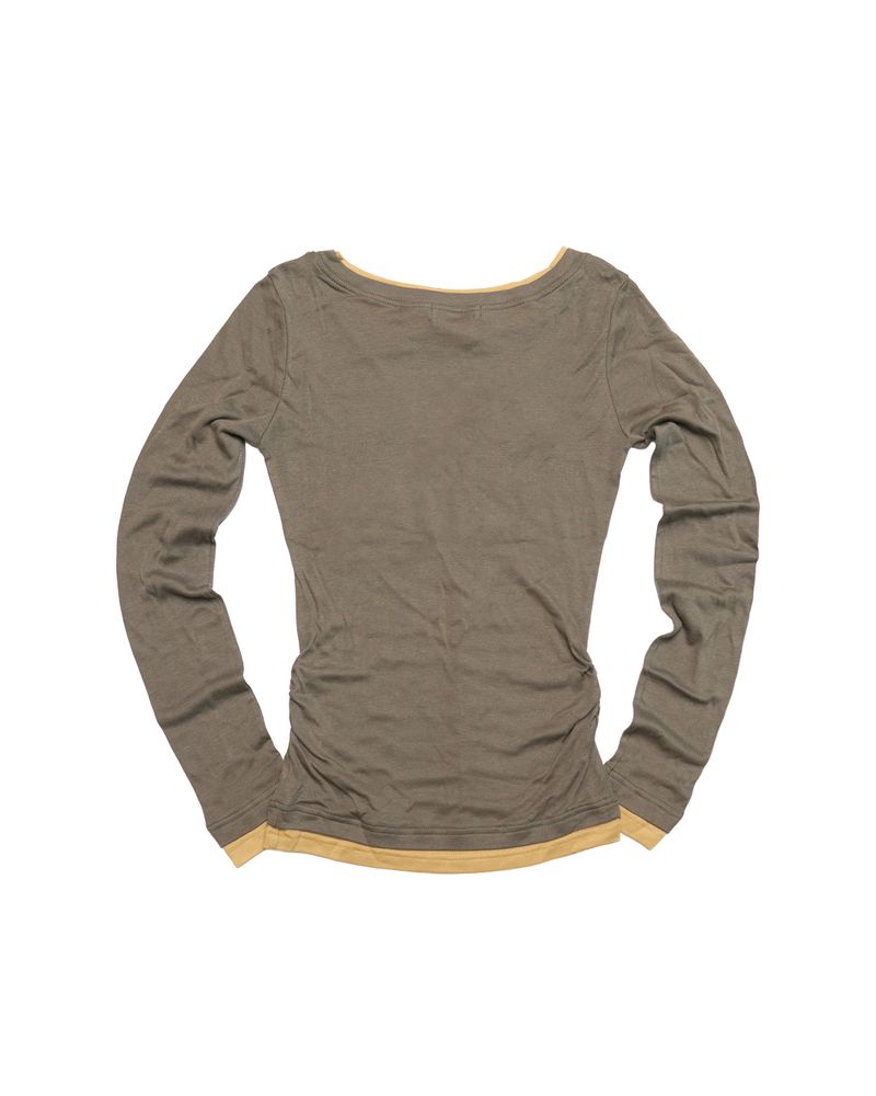 Shirring Layered Top (MOCHA) 