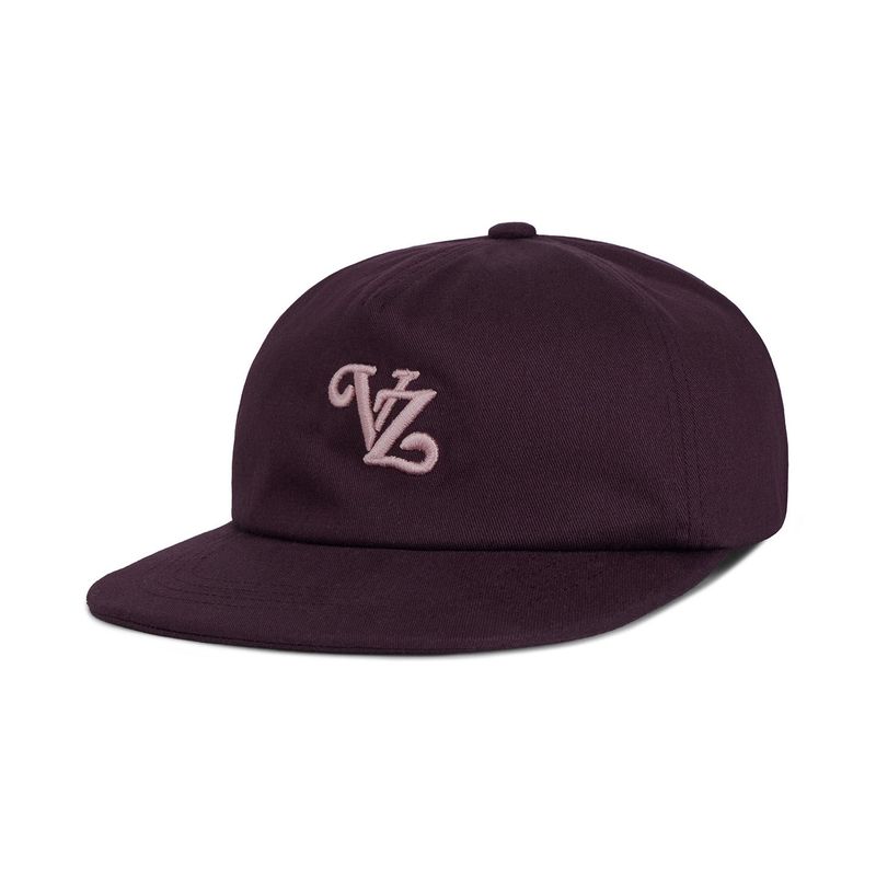 Leaf VZ Monogram 5-Panel Ball Cap / Burgundy