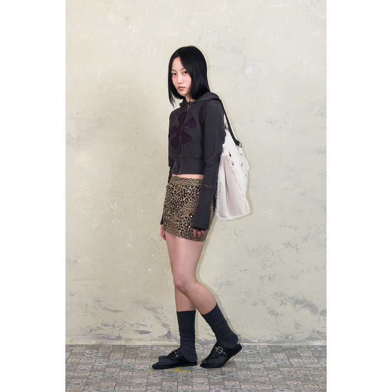 FLOWER TWEED BAG