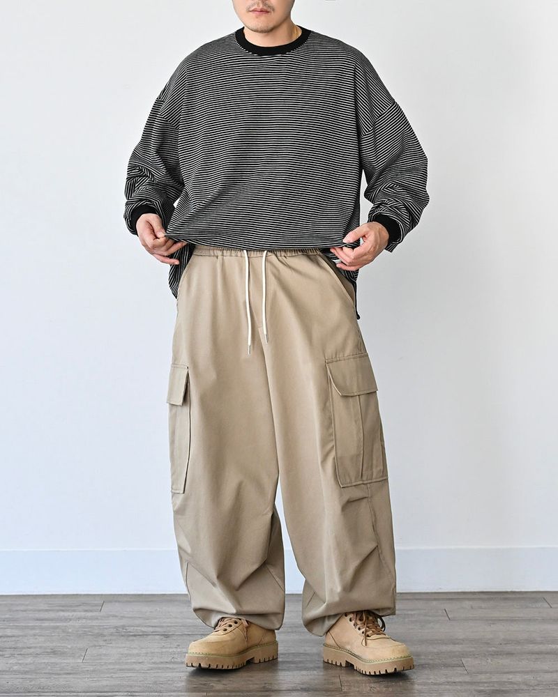 SIO WIDE CARGO PANTS BG