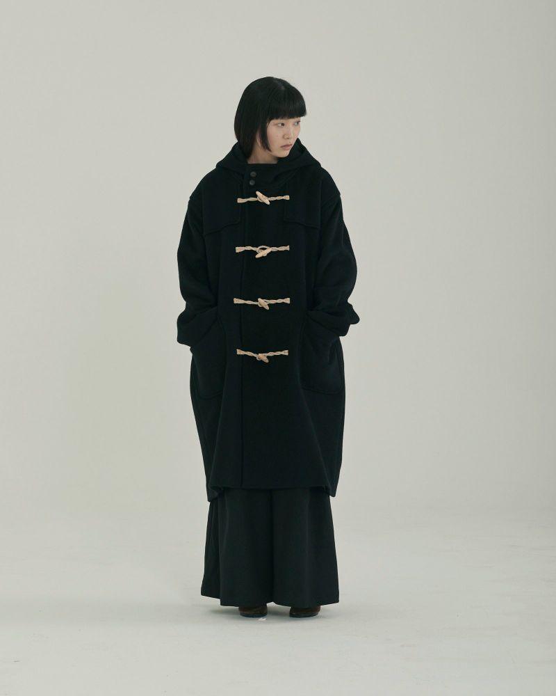 unisex duffle coat black