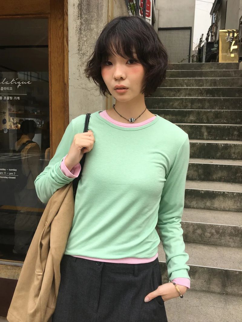 DUGGY（ダギー）の「ルナ クロップ テンセル ロングスリーブ (9color)（トップス）」