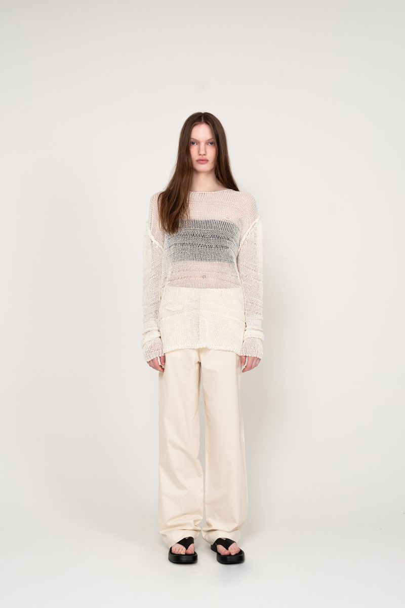 PULLOVER NET KNIT (WHITE)