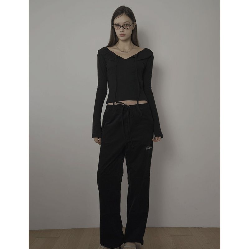 COTTON CANDY PANTS-BLACK